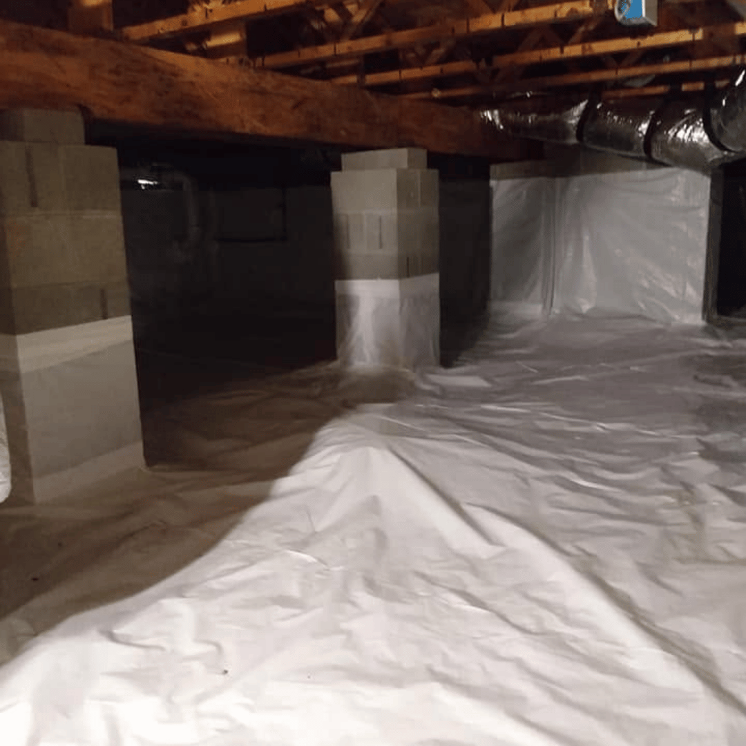 Professionally encapsulated crawlspace completed by Atlanta Mold & Cleaning